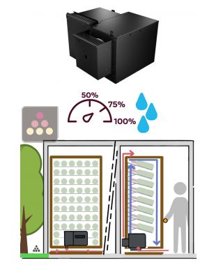 Climatiseur monobloc 1 température pour armoire à vin de 680 Watts - Froid et humidification - Evacuation Up - 20m3 FRIAX