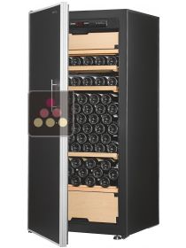 Cave à vin Multi-Usages de vieillissement, de service des vins frais et de chambrage des vins rouges - 3 températures - Equipement stockage/coulissant - Charnières à gauche ARTEVINO