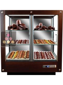 Vitrine 3 faces réfrigérée de conservation des chocolats CALICE DESIGN