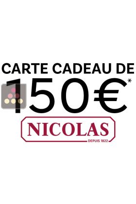 Carte Cadeau NICOLAS 150€ du 16/08/2024 au 16/10/2024 suivant conditions