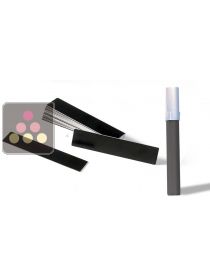 Lot de 20 étiquettes noires en aluminium pour clayettes TRANSTHERM avec stylo blanc TRANSTHERM