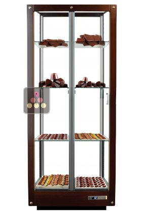 Vitrine 4 faces réfrigérée pour la conservation des chocolats