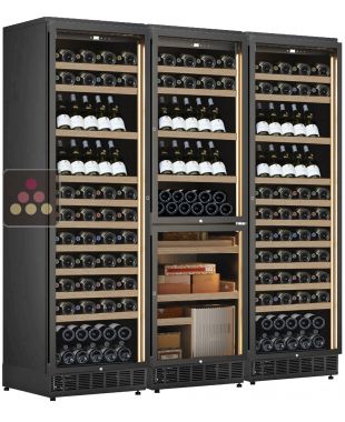 Combiné encastrable de 2 caves à vin, d'une cave à vin et à cigares CALICE