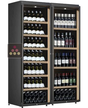 Combiné de 2 caves à vin mono-température de conservation ou de service - Equipement mixte CALICE