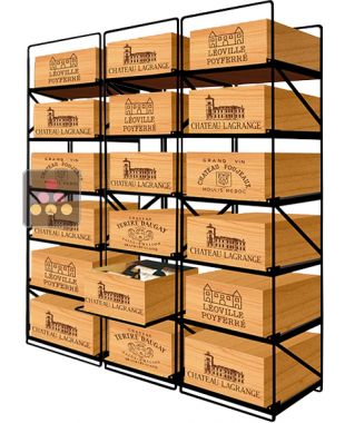 La seule solution pour stocker 18 caisses de vins et 216 bouteilles MODULORACK