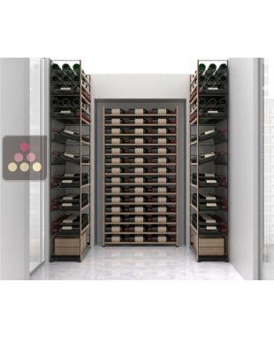 Aménagement de cave pour 300 bouteilles - Fabrication spécifique - Essentiel System - Skin collection ARCHITECTURE INTERIEURE DU VIN
