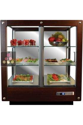 Vitrine 3 faces réfrigérée pour plats et produits frais