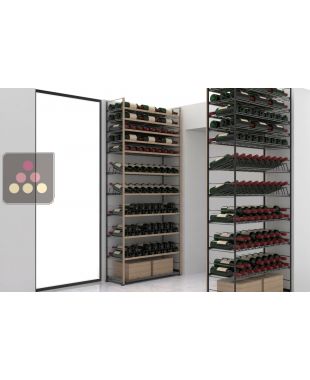 Aménagement de cave pour 174 bouteilles - Fabrication spécifique - Essentiel System - Skin collection ARCHITECTURE INTERIEURE DU VIN