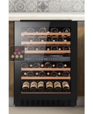 Cave à vin 2 températures de conservation et/ou de service encastrable sous-plan AVINTAGE