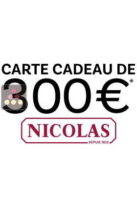 Carte Cadeau NICOLAS 300€ du 16/08/2024 au 16/10/2024 suivant conditions