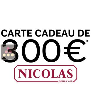 Carte Cadeau NICOLAS 300€ du 16/08/2024 au 16/10/2024 suivant conditions La SOMMELIERE