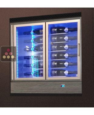 Vitrines à vin encastrable multi-températures - P36cm - Bouteilles horizontales - avec Cadre face avant uniquement CALICE DESIGN