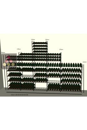 Aménagement de cave métal pour 660 bouteilles - Fabrication spécifique - Essentiel System