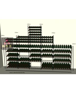 Aménagement de cave métal pour 660 bouteilles - Fabrication spécifique - Essentiel System ARCHITECTURE INTERIEURE DU VIN