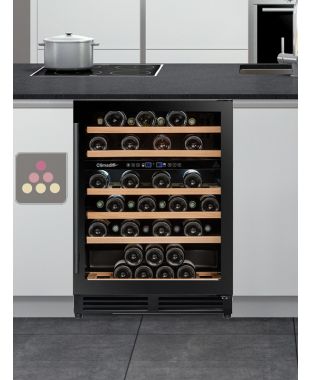 Cave à vin 2 températures de service encastrable sous plan CLIMADIFF