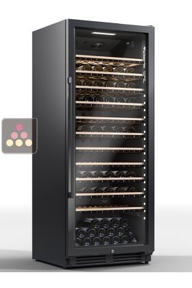 Cave à vin mono-température de service et de conservation connectée avec clayettes intelligentes