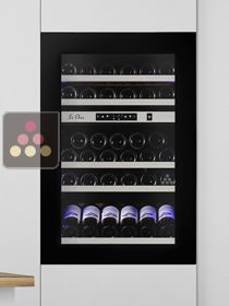 Cave à vin 2 températures de service ou de conservation encastrable en colonne auto-ventilée avec ouverture push-open LE CHAI