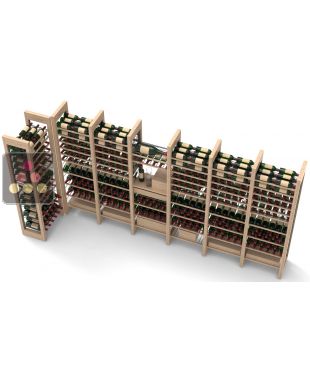 Aménagement de cave Bois et métal pour 594 bouteilles - 6 caisses bois - 20 magnums - Fabrication spécifique - Wood System ARCHITECTURE INTERIEURE DU VIN