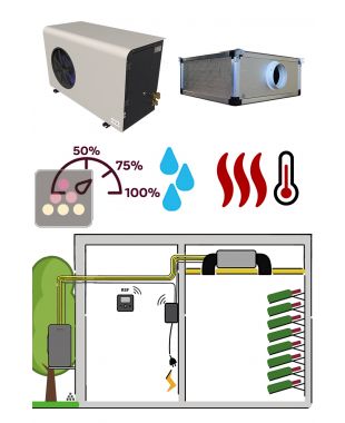 Climatiseur de cave - Évaporateur gainable - 2370W - Froid, Chauffage et Humidification FRIAX