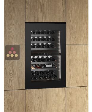 Cave à vin 2 températures de service encastrable en colonne auto-ventilée - Ouverture Push-Open NESTOR M WINE