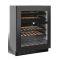 Cave à vin 2 températures de service encastrable sous-plan dark inox - Porte Push-Open de 72cm