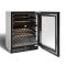 Cave à vin 2 températures de service encastrable sous-plan dark inox - Porte Push-Open de 72cm