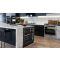 Cave à vin 2 températures de service encastrable sous-plan dark inox - Porte Push-Open de 72cm