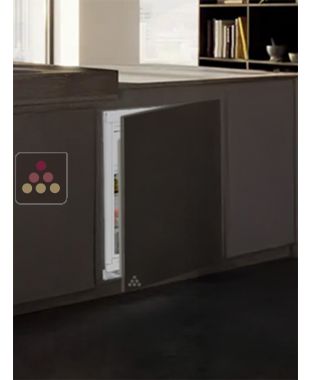 Mini combiné réfrigérateur et congélateur encastrable sous plan à panneau décoratif habillable 106 Litres LIEBHERR