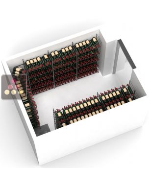 Aménagements de cave en métal pour 1494 bouteilles - Fabrication spécifique - Essentiel System - H=170cm Ma Cave à Vin