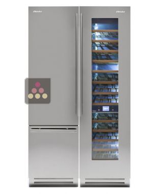 Combiné réfrigérateur/congélateur 328L et cave à vin de service et de conservation 2 températures FHIABA