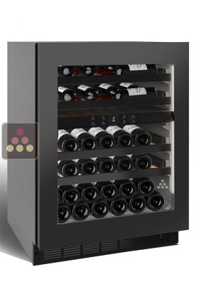 Cave à vin 2 températures de service dark inox