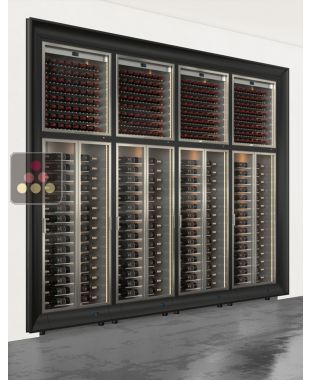 Combiné de 8 caves à vin multi-usages modulaires de rangement encastrable CALICE DESIGN