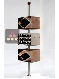 Porte-bouteilles vertical de trois modules rotatifs pour 100 bouteilles ENOOFFICINA