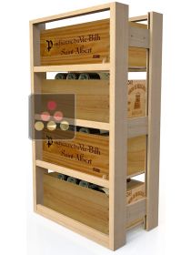 Meuble de rangement en bois pour 4 caisses bois VISIORACK