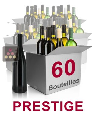 60 bouteilles de vin - Sélection Prestige : vins blancs, vins rouges et Champagne Sélection Vin