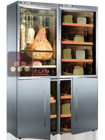 Combiné de 2 caves à charcuteries et 2 caves à fromages mono-température CALICE