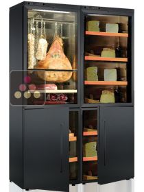 Combiné de 2 caves à charcuteries et 2 caves à fromages mono-température CALICE