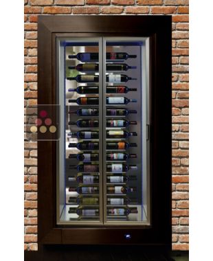 Vitrine à vin encastrable traversante multi-températures - Usage pro - Bouteilles horizontales CALICE DESIGN