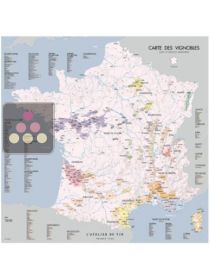 Carte des vignobles de France L'ATELIER du VIN