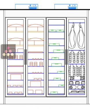 Vitrine à charcuterie/Fromage 2 températures sur mesure Ma Cave à Vin