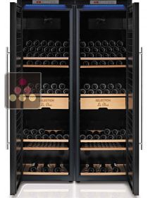 Combiné de 2 caves à vin Mono-Température de vieillissement avec contrôle de l'hygrométrie LE CHAI