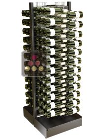 Support métallique pose libre double-face pour 144 bouteilles VISIORACK