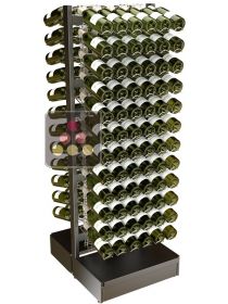 Support métallique pose libre double-face pour 144 bouteilles VISIORACK