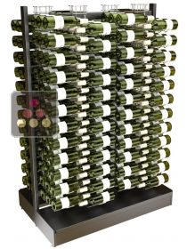 Support métallique pose libre double-face pour 288 bouteilles VISIORACK