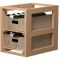 Meuble de rangement en bois pour 2 caisses bois