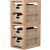 Lot de 2 meubles de rangement en bois pour 4 caisses bois