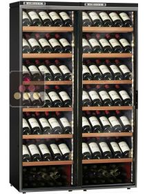 Combiné de 2 caves à vin mono-température de service ou de conservation à portes coulissantes CALICE