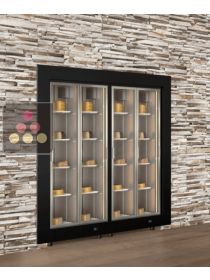 Combiné de 2 vitrines à fromages encastrable CALICE DESIGN