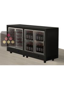 Combiné de 2 caves à vin multi-usages modulaires, en ilot CALICE DESIGN