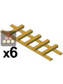 Lot de 6 Clayettes pour casiers modulaires en hêtre massif MODULOCUBE